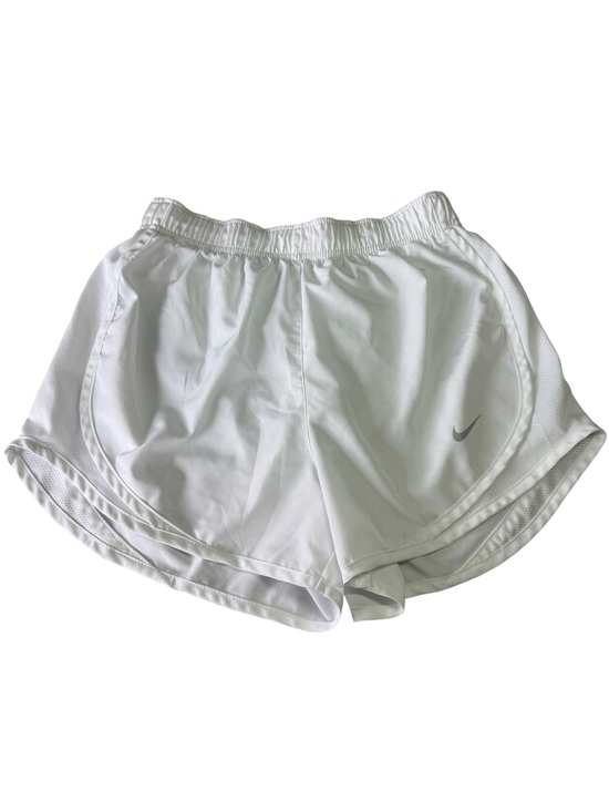 Nike Pants - Nike White Women's Athletic Shorts with Subtle Gray Swoosh